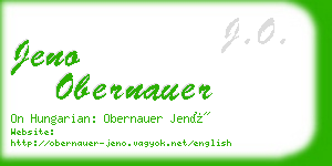 jeno obernauer business card